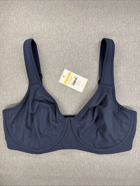 Delimira Navy Unlined Underwire Bra 34DD